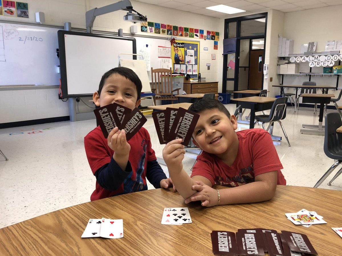 MsRichardsLCPS's tweet photo. Kindergarten friends are working hard on how to ask questions and reviewing numbers by playing a fun game of Go Fish. @ForestGroveES @MissLizHarvey @MrsGordon_FGES https://t.co/4VjH6z9Cqh