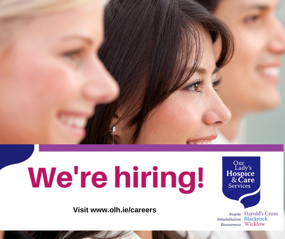 We are excited to announce some of the Employment opportunities in the Wicklow Hospice.
olh.ie/careers/curren…