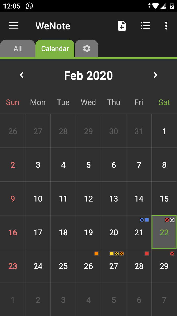 yccheok's tweet image. Would you like to see a cross mark within calendar, when a task is completed? #wenote