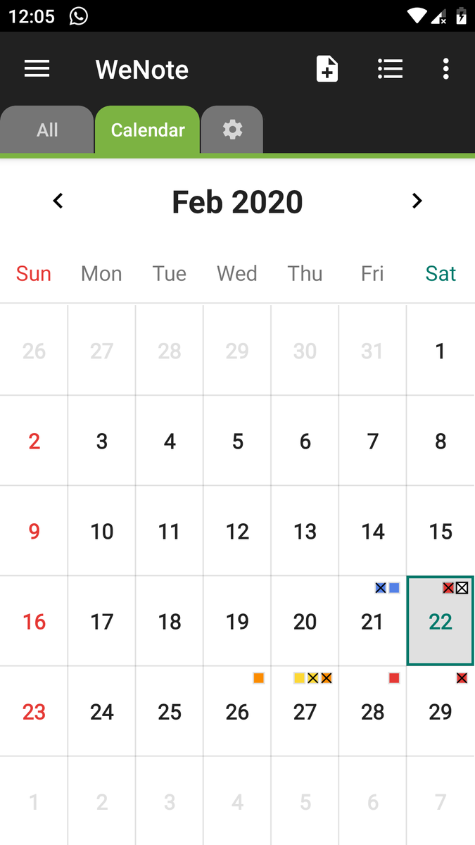 yccheok's tweet image. Would you like to see a cross mark within calendar, when a task is completed? #wenote