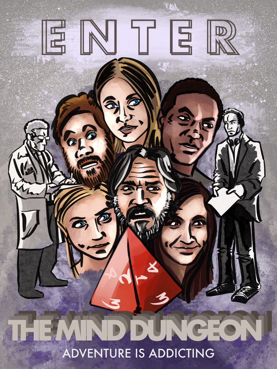 Here's a fun new piece of Enter The Mind Dungeon promotional art from our director and co-writer @KenzoFKC #dnd #ArtistOnTwitter #filmmaking