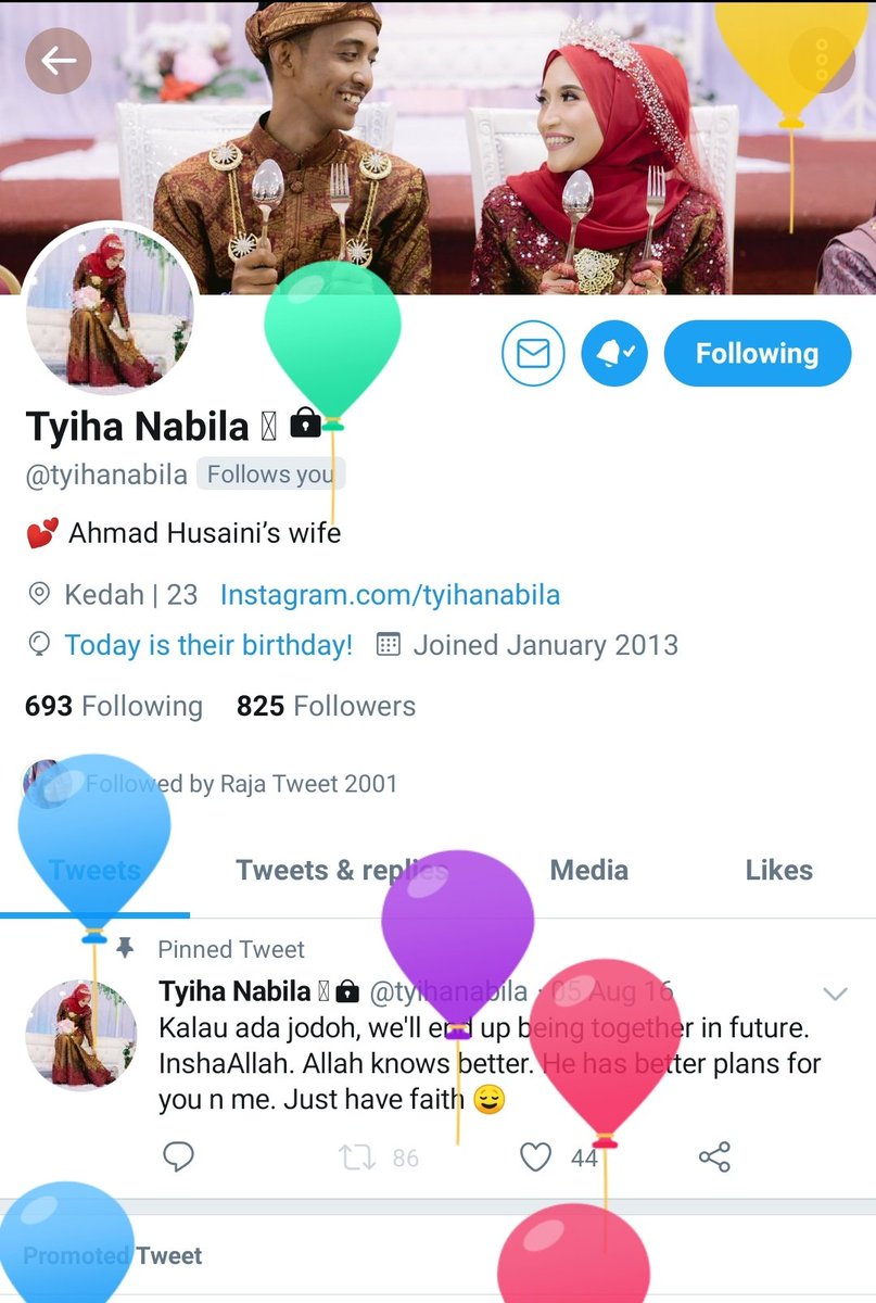 husainimap's tweet photo. Happy Birthday wife @tyihanabila 💕 #DoubleTo https://t.co/qIGYMq5Enf