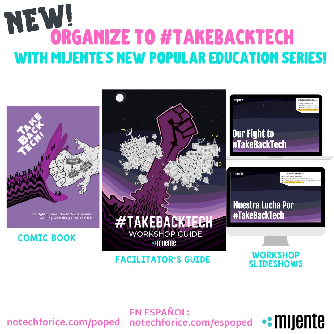 🚨 We just released a Pop. Ed series—60+ pgs!—on the collab btwn police, ICE &amp; tech. 🚨
 
It's not new. Companies have always worked w/ cops &amp; immigration. What's new is how invasive it's become.
 
If you're a student/organizer, this guide is for you:
 
notechforice.com/poped/