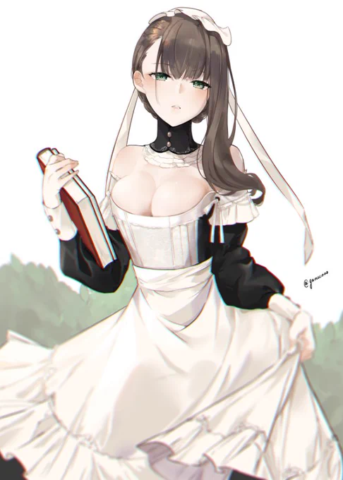 コルセットメイド服着たメイドさん
#創作 