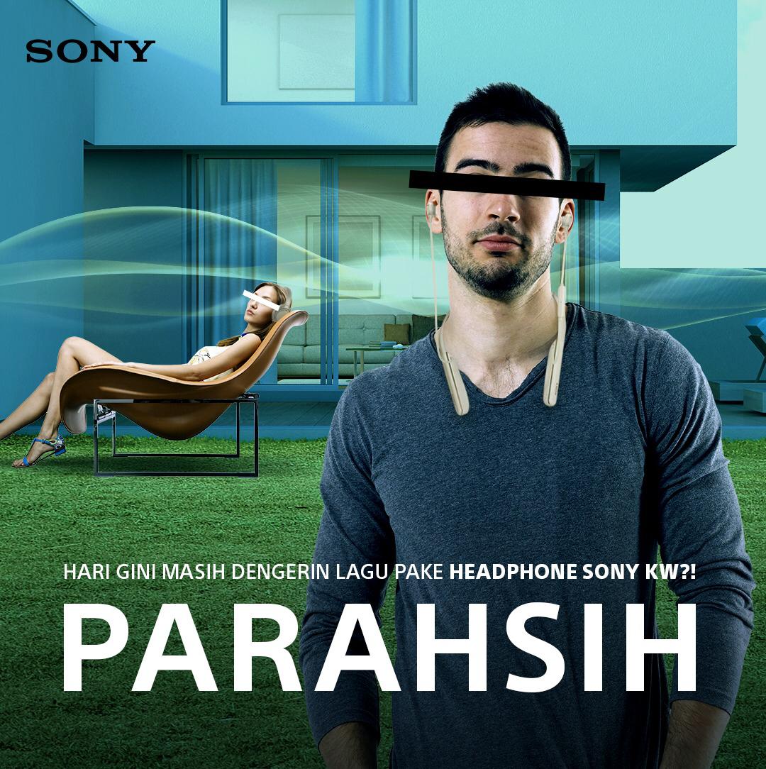 SonyIndonesia's tweet photo. Masa kamu betah sih pake yang palsu? Dari kualitas material dan suara jauh berbeda dengan produk asli Sony Official! Buat yang mau beli produk asli kami bisa langsung kesini https://t.co/Yo3v4rMfH9
#SonyAudio #LiveWithSony #TheSonyExperience https://t.co/lrk91T425v
