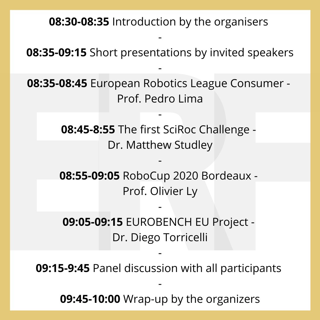 ERLrobotleague's tweet image. Join us in Malaga on Thursday 5 March at the European Robotics Forum, full details available via our website: robotics-league.eu @eu_Robotics #ERF2020 #Robotics #RoboticsCompetitions