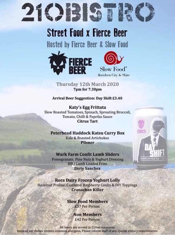 Join us for our Street Food X Fiercer Beer Event on 12th March