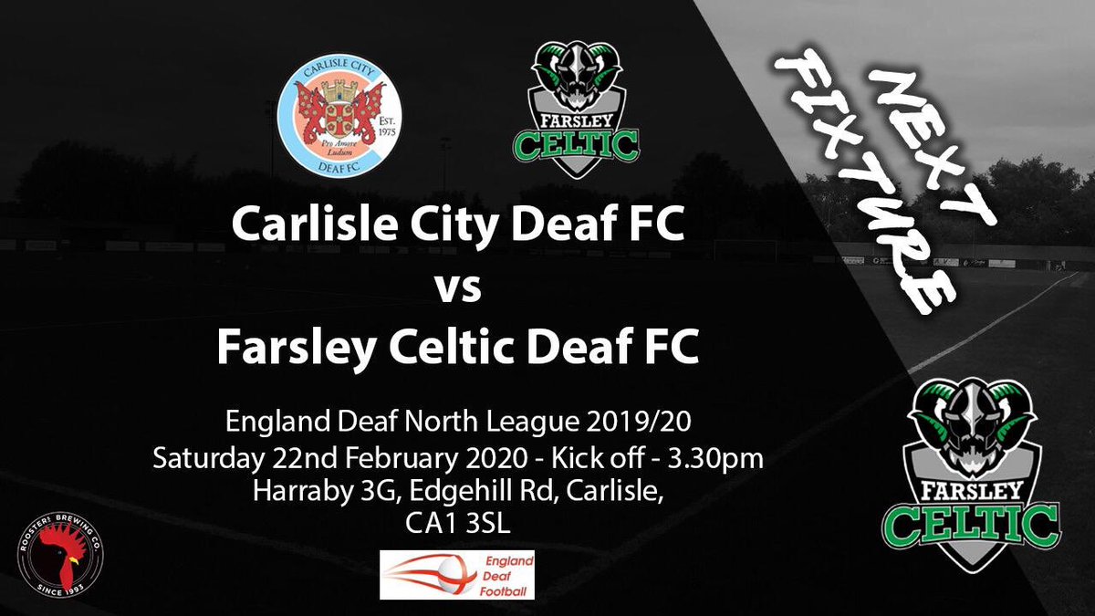 farsleyceltdeaf's tweet photo. Next up: weโll be travelling to Cumbria to take on @CCDeafFC. A win will see us crowned as @edf_football North League Champion. #twoinarow #FCDFC #CeltArmy ๐๐ค https://t.co/b3A6sMhWHA