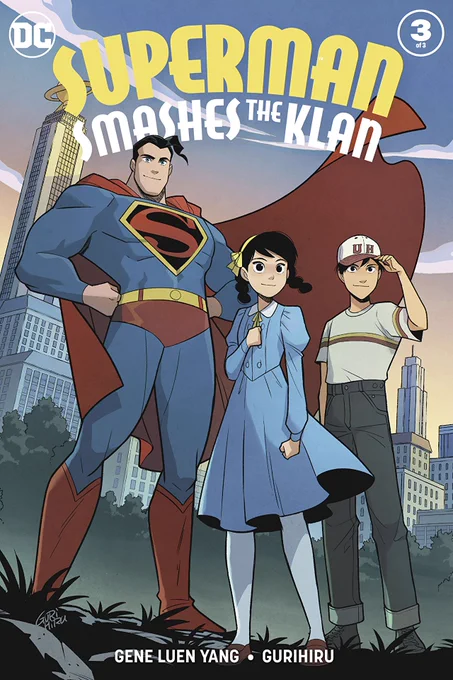 【おしらせ】『Superman Smashes the Klan』の3巻が発売になりました!ライターは@geneluenyangさん、グリヒルはアートを担当しています。 
このシリーズの最終巻になります。たった3巻で終わり?と思われる方もいるかもしれませんが、1冊あたり72ページなので読み応えあると思います。 