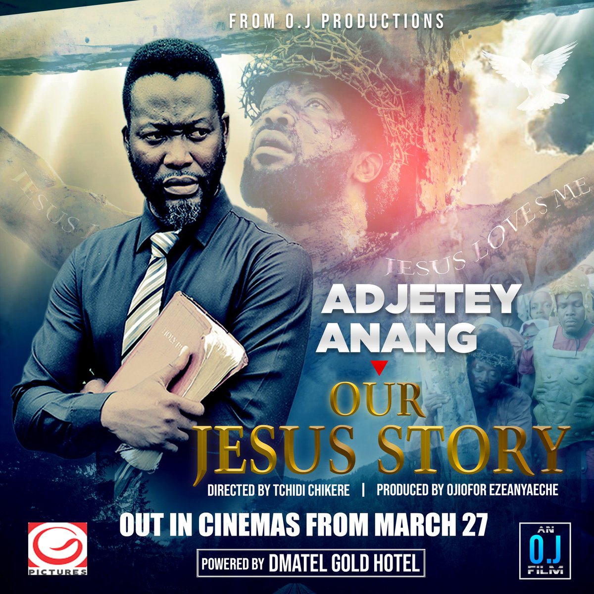 OurJesusStory1's tweet photo. Who could add more flavor to the story of Jesus Christ if not @adjeteyanang the power horse himself. (smiley)

Watch out for Our Jesus Story in cinemas near you from March 27.

#ourjesusstory #ourjesusstorymovie #nigerianmovies #nollywoodmovies #ojproductions #dmatelgold #netflix https://t.co/sPanZTcYDb