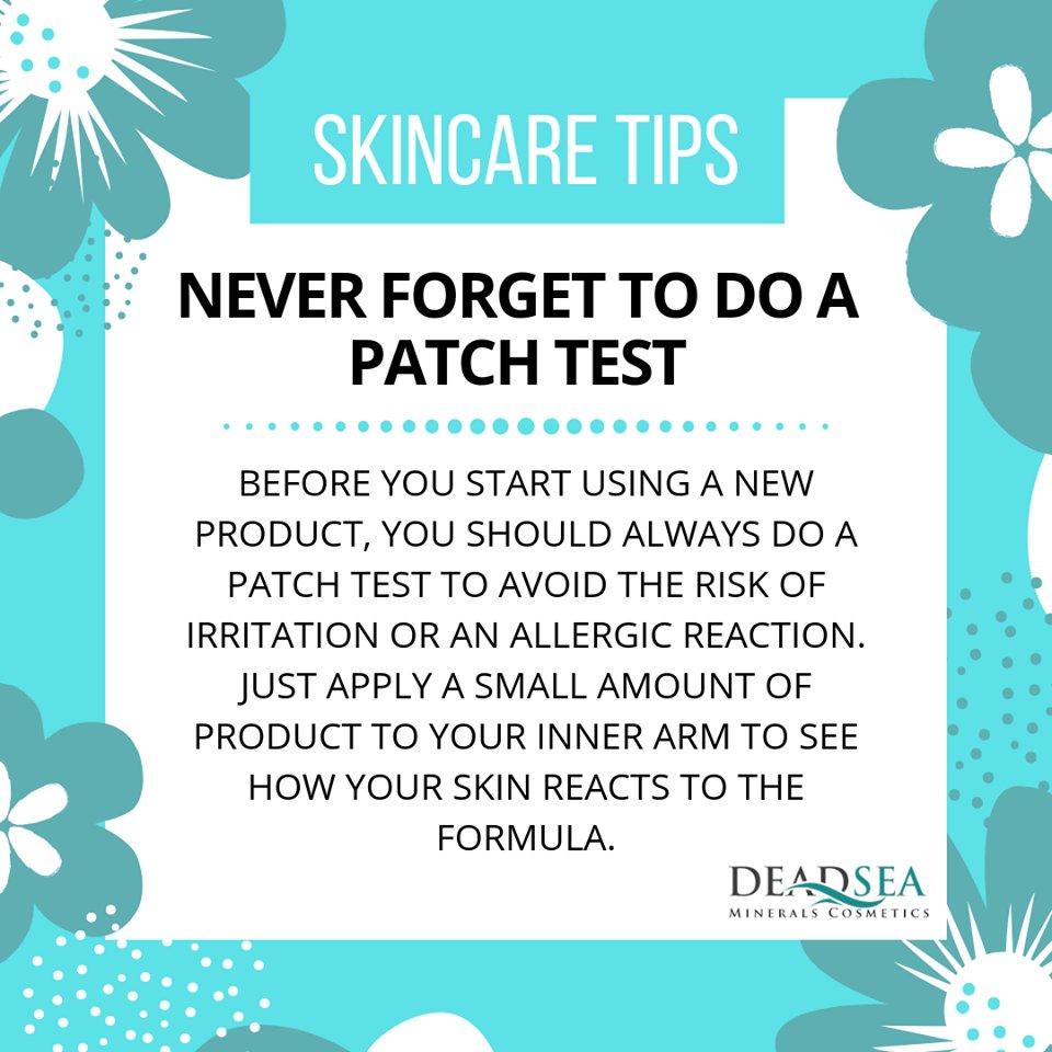Skincare Tip - Never forget to do a patch test 👇