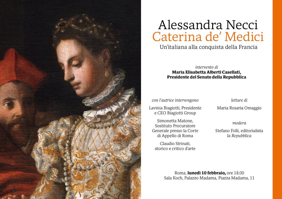 SenatoStampa's tweet photo. Caterina de' Medici, un'italiana alla conquista della Francia. Speciale #SenatoTV su incontro in #SalaKoch, con @Pres_Casellati, in occasione della pubblicazione del volume di #AlessandraNecci @MarsilioEditori📺https://t.co/XzpQsXik4d https://t.co/fnpIP92Tm0