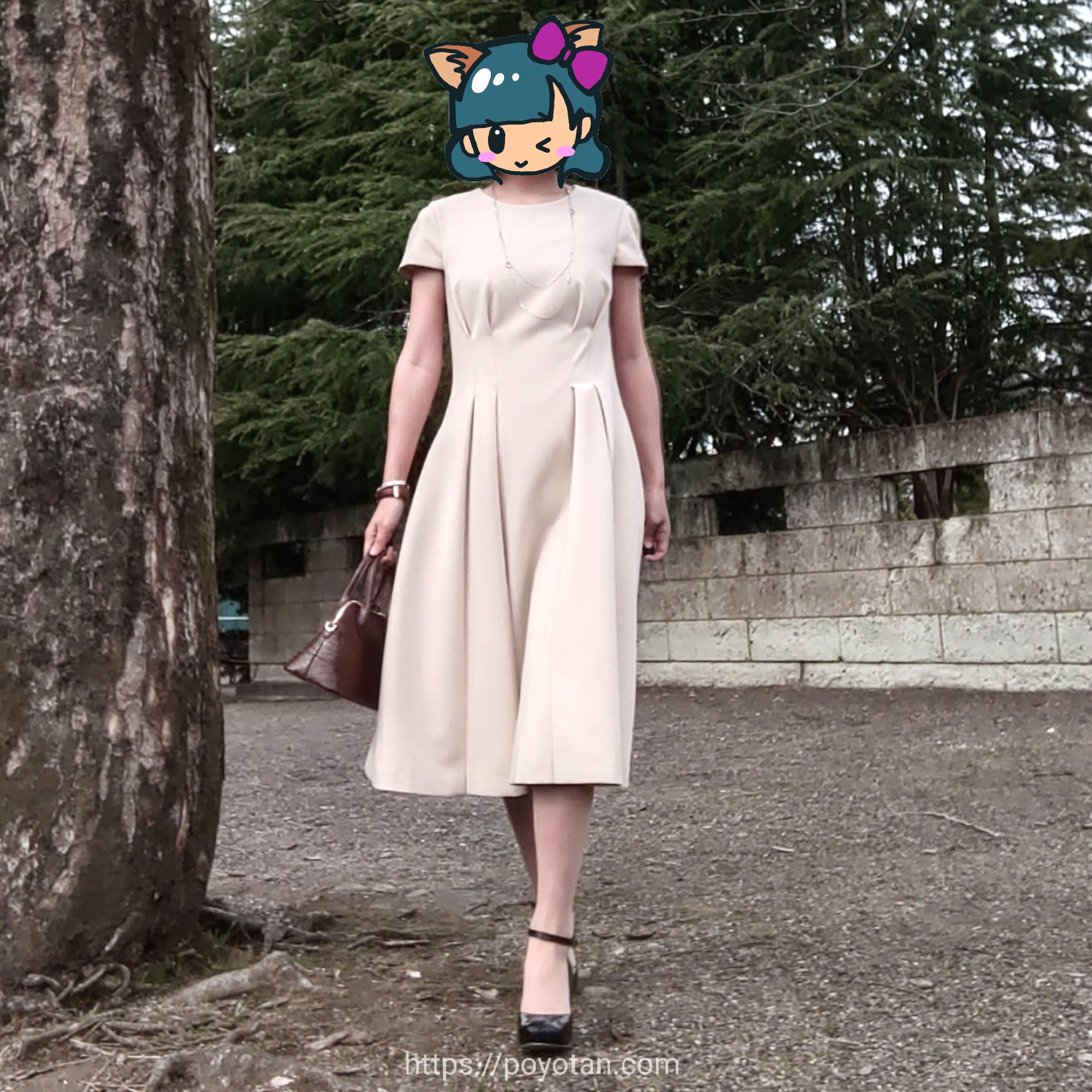 ねこたん 骨格ストレートのファッションレンタルコーデ ブリスタ Bristafashion 洋服レンタル 入学式に使えそうなコーデ ワンピース １枚で着ると パーティーにもいい感じ ワンピース はfoxey 他にレンタルしたお洋服まとめてます