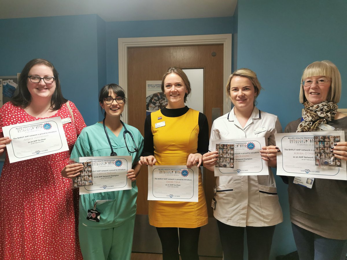 BHR_AHPs (@bhr_ahps) on Twitter photo Today at Queen's team brief <a href="/ShelaghSmith/">Shelagh Smith</a> & <a href="/HalfordKathryn/">Kathryn Halford OBE, RN, RSCN 💙</a> presented some of our AHP Network co-chairs & champions with certificates and pins and same will happen at KGH next week (Haider & Kerry missing from photo) - looking forward to what 2020 has in store for our AHPs 🌠 Today at Queen's team brief <a href="/ShelaghSmith/">Shelagh Smith</a> & <a href="/HalfordKathryn/">Kathryn Halford OBE, RN, RSCN 💙</a> presented some of our AHP Network co-chairs & champions with certificates and pins and same will happen at KGH next week (Haider & Kerry missing from photo) - looking forward to what 2020 has in store for our AHPs 🌠