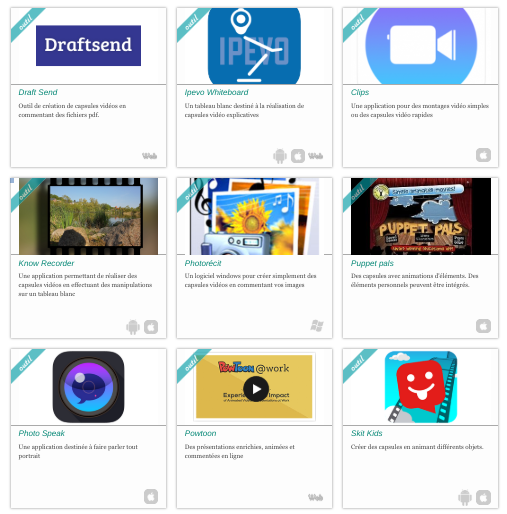 25 outils pour réaliser des capsules vidéos numeriques.spip.ac-rouen.fr/spip.php?page=… . Commenter vos présentations ou expliquer un raisonnement, faire parler des personnages ou des photographies, résumer un cours... Il y a bien des raisons de réaliser des capsules vidéo.
#miseajour