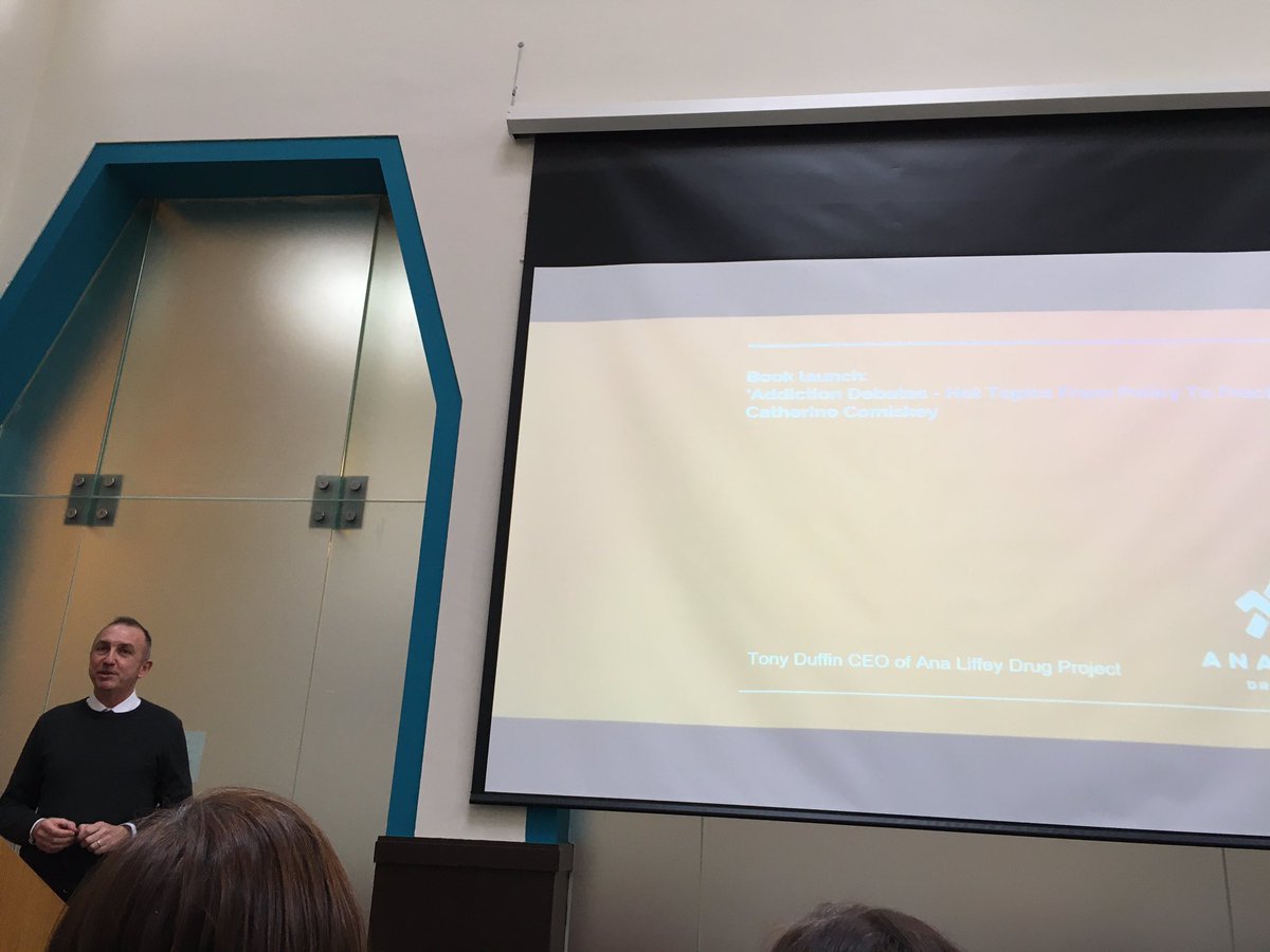 AinemCarroll's tweet photo. .@tonyduffin CEO @AnaLiffey speaking about the the @AnaLiffey project @ComiskeyCath @TCD_SNM #addictiondebates https://t.co/YohVMIsun9