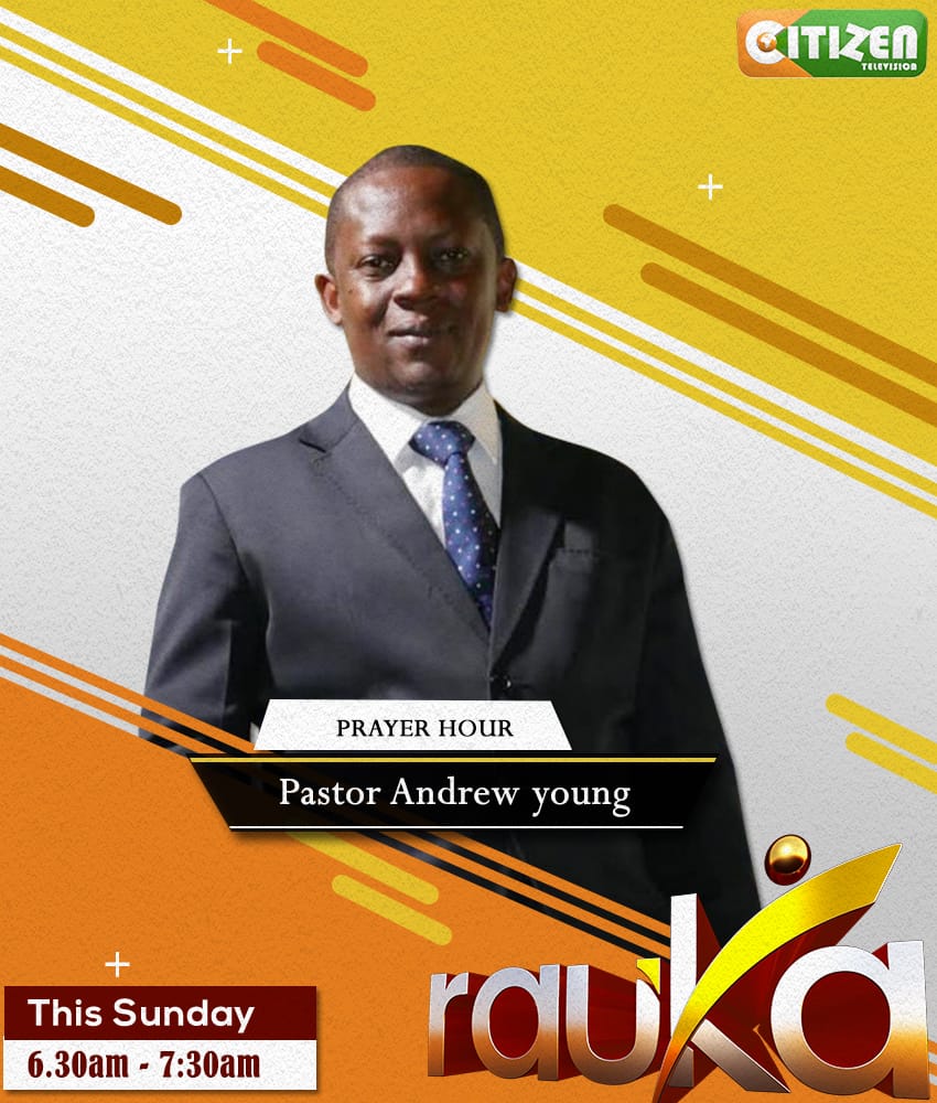 citizentvkenya's tweet photo. Pastor Andrew Young will be leading the Prayer Hour this Sunday on #Rauka w/ 
@Kambua, @Kenthadj. Don’t miss! https://t.co/7ktqemdwz7
