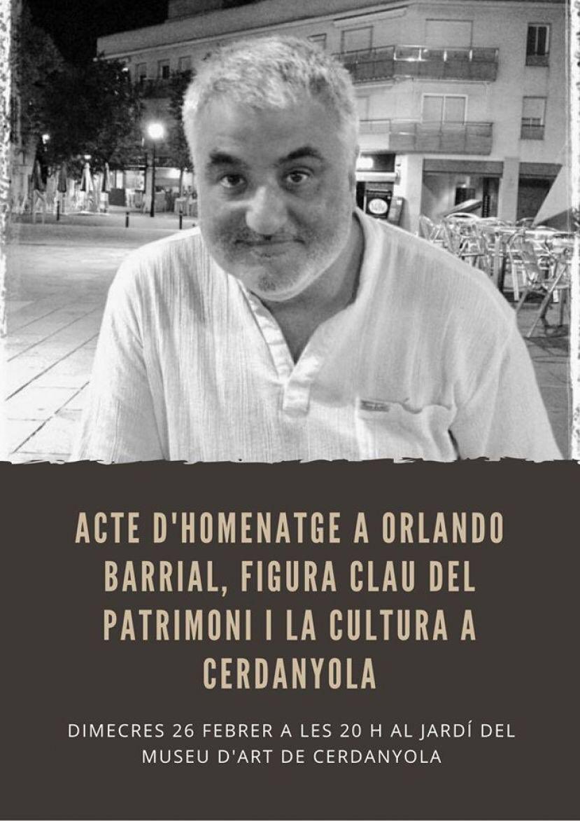 Hola gent! Soc la dona de l’Orlik. voldria informar-vos q el 26 de feb se li fara un homenatge al <a href="/maccerdanyola/">Museu d'Art de Cerdanyola</a> a les 20h i dp, al seu pub, 1916. Mes info: cerdanyolaaldia.com/cultura/item/1… 

Moltes gracies per les mostres de carinyo q llegeixo aqui! Es un orgull ser la seva dona!