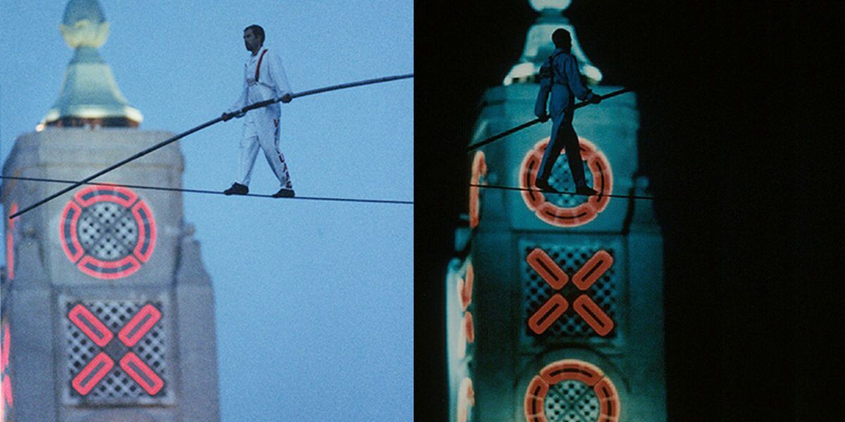 Flashback to the River Thames Wire Walk! On Monday 14 September 1997 Didier Pasquette and Jade Kindar-Martin crossed the River Thames by tightrope for the first ever <a href="/ThamesFestTrust/">Thames Festival Trust</a>.You can read more about this extraordinary feat here: bit.ly/ThamesWireWalk