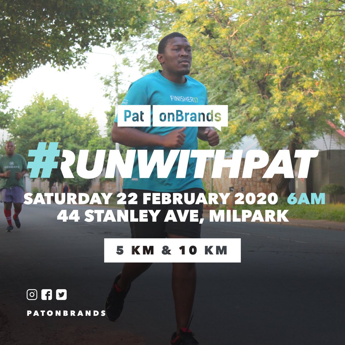 iam_patmahlangu's tweet photo. #RunWithPat is for the Young and Old. Novice and Pros. 
The Fast and Slow. 
For those who run short distances and marathons. 
For those who say “I’d like to run but I can’t do it alone”. 
Run with Pat is FOR YOU. https://t.co/Q5qXVbGWtr