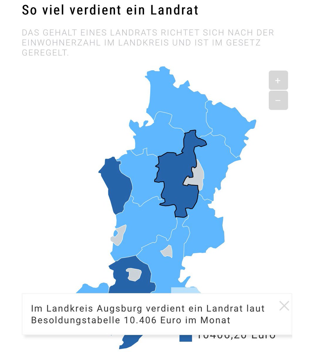 ydillinger's tweet photo. Bürgermeister, Landräte &amp; Stadträte leisten wichtige Arbeit für ihre Kommunen &amp; Kreise. Wird der Aufwand angemessen entschädigt? Die große #ddj-Analyse von @starplankton für @AZ_Augsburg zeigt: Es gibt regionale Unterschiede: https://t.co/AFFLFxjatv #teamaux https://t.co/PDU0YXcyD0