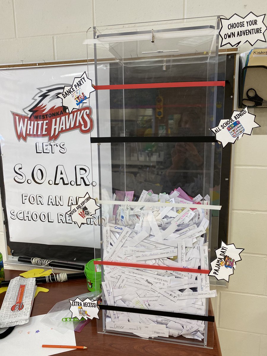 MrsChristensen3's tweet photo. We are SO close to earning our next all  school reward for SOARing! Movie and popcorn party, we are coming for you! @HTPrimary #pbismn https://t.co/gacmkBWjkq