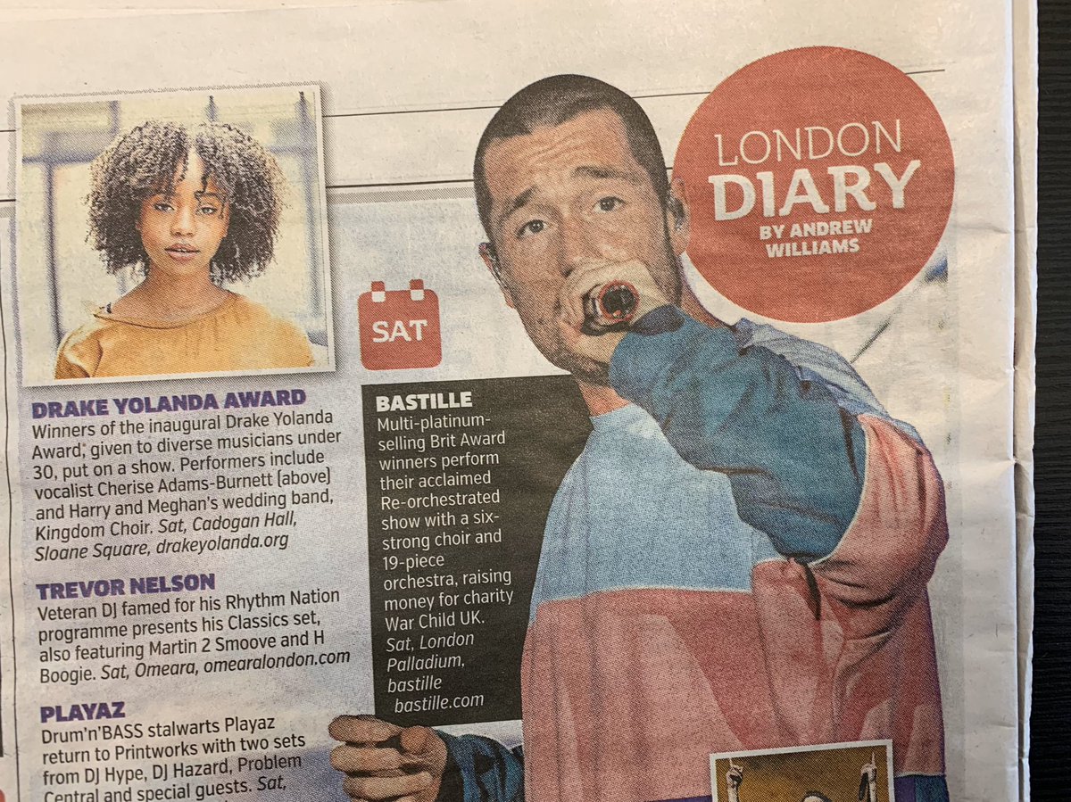 Great to have the Drake YolanDa Award Winter Concert featured in today’s @MetroUKNews Thanks for the love guys!!! @CheriseMusic_ and @TheKingdomChoir featured. Tickets available here: cadoganhall.com/whats-on/drake… @jjpdrake @yolandabrown