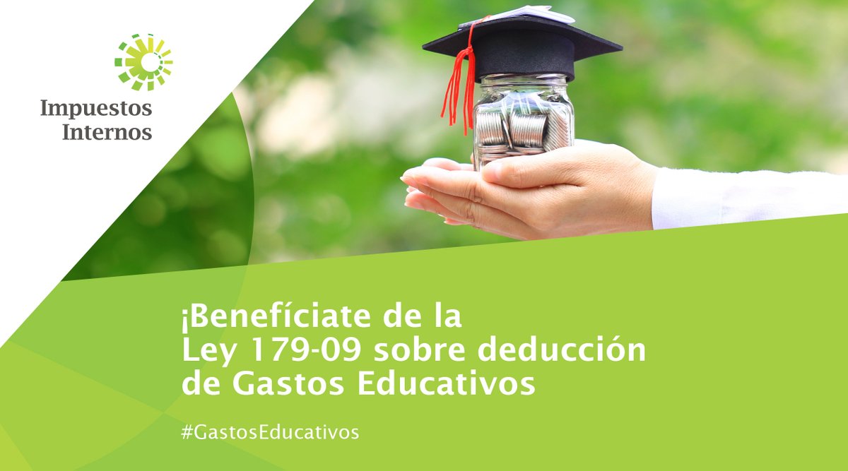 DGii's tweet photo. La Ley 179-09 te permite recibir un reembolso por los #GastosEducativos propios o de tus dependientes. Recuerda la #FechaLímite para registrar tus facturas en el próximo 28 de febrero. Conoce más en: https://t.co/rdmLTFpEgQ https://t.co/dfHKgVDryR
