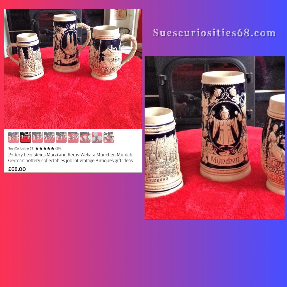 Suescuriosities's tweet photo. https://t.co/hx0iqSSn6w #Marzi&amp;Remy #Wekara #Germanpottery #beersteins #vintage #joblot  #England #Ireland #Scotland #Wales £68 + #free #UK #postage #etsyshop #etsyRT #etsyvintage #Google #antiques 😀☕️ https://t.co/fBYDEz1wNZ