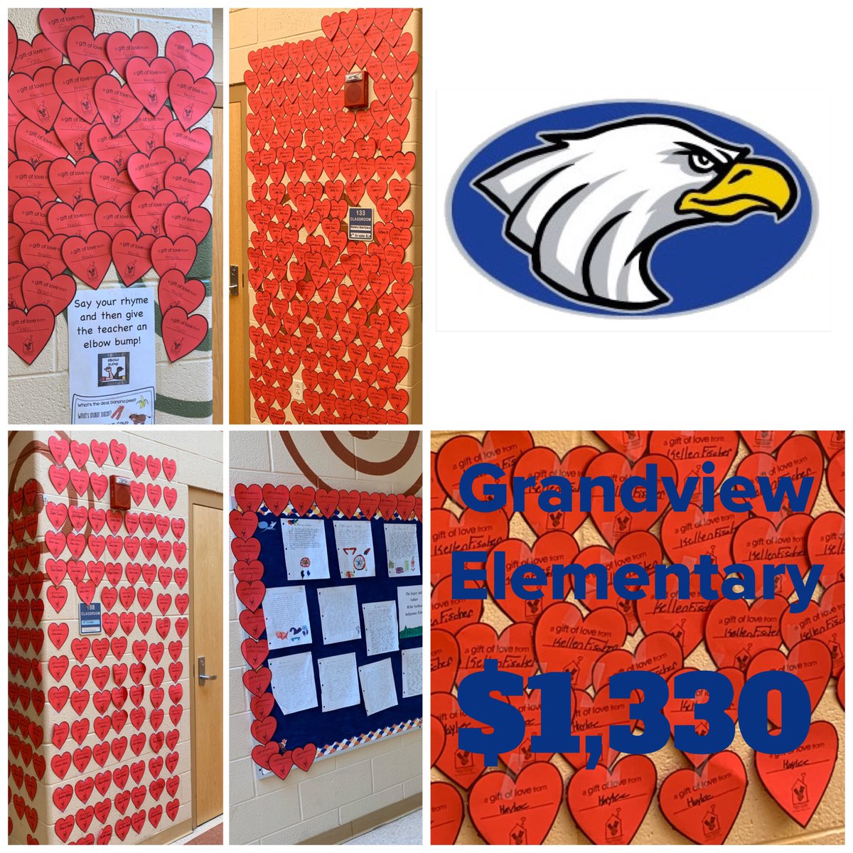 So proud of Grandview Elementary for raising $1,330 for our local Ronald McDonald House! <a href="/racheladamstn/">Dr. Rachel Adams</a> <a href="/GrandviewES/">Grandview School</a>