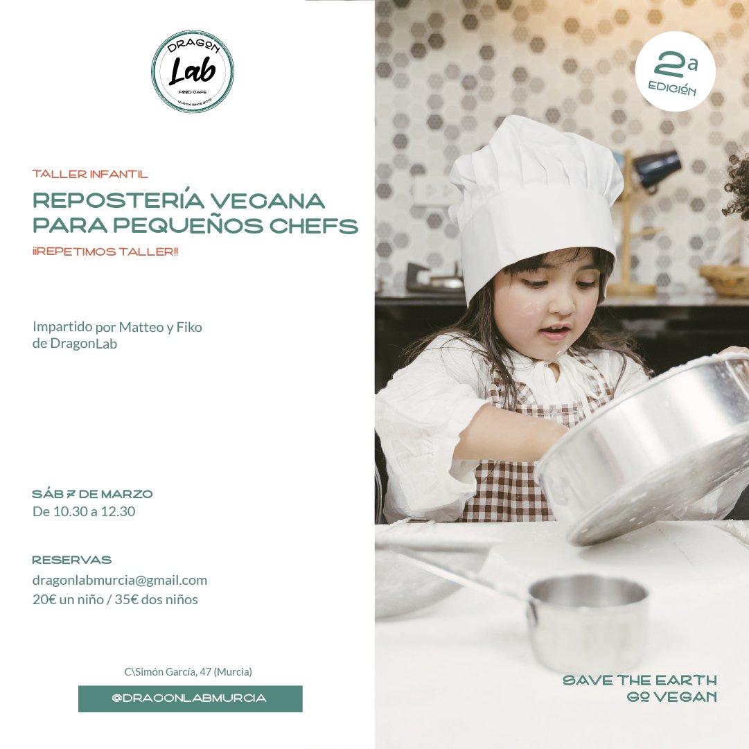 dragonlabmurcia's tweet photo. ¡Aún queda sitio para un par de pequeñajos más! 🍰🍰🍰

Reservas ✉️ dragonlabmurcia@gmail.com https://t.co/ldgmfe7ukT
