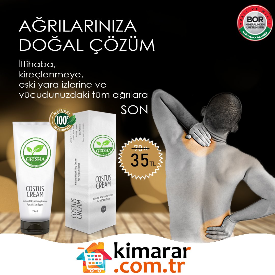 KimararCom's tweet photo. Ağrılarınıza doğal çözüm!

İltihaba, kireçlenmeye, eski yara izlerine ve vücudunuzdaki tüm ağrılara son!

Kıstul Hindi Kremi şimdi https://t.co/eFD4HXNMTY'da 🎊
Satın almak için https://t.co/hRIZpAzPzm

#tibbio #krem #cream #kıstulhindikrem #sağlık #sağlıklıyaşam #kimararcom https://t.co/Yhzk3w5HuT