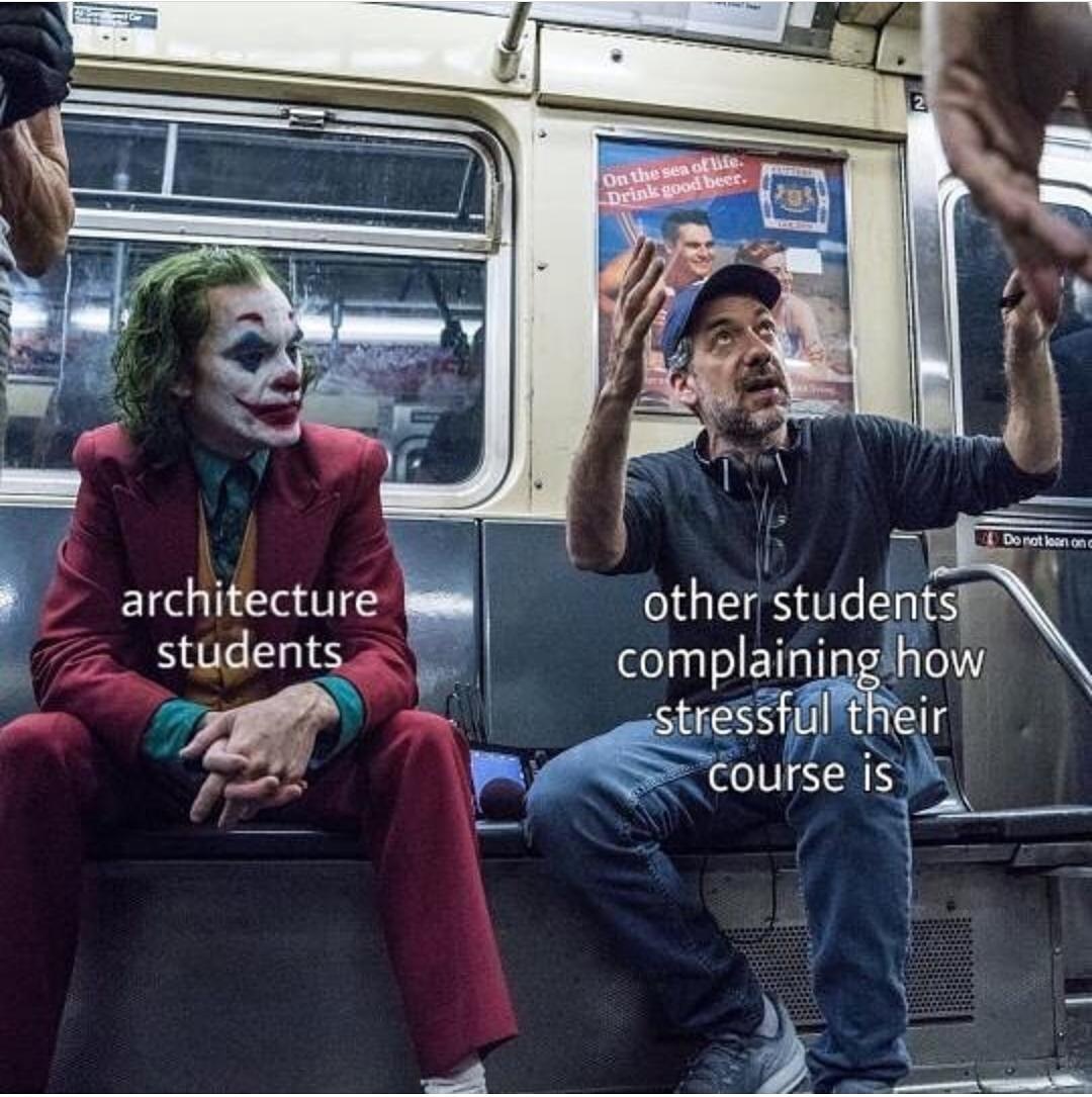 dimensionplus1's tweet photo. Architecture Students VS Other Students.
#FunFriday #Fun #FunnyArchitecture #FunArch #ArchitectureisFun #FunnyMeme #FunArchitecture #ArchiMeme #DIMENSIONPLUS #ARCHICAD #Graphisoft #ThinkBIMThinkDIMENSIONPLUS https://t.co/3AKP0POj6L