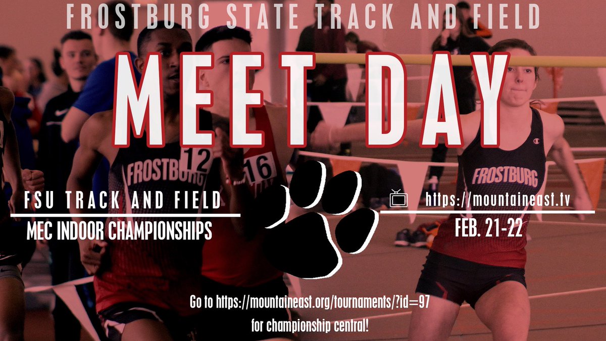 frostburgsports's tweet photo. It’s here 🤩 #MECTF indoor championships start TODAY‼️  

Follow what the Bobcats are up to for the next two days here 👉🏼https://t.co/vW8e5TyDXr

#BobcatPride | #MECTF https://t.co/guJpBkIY5d