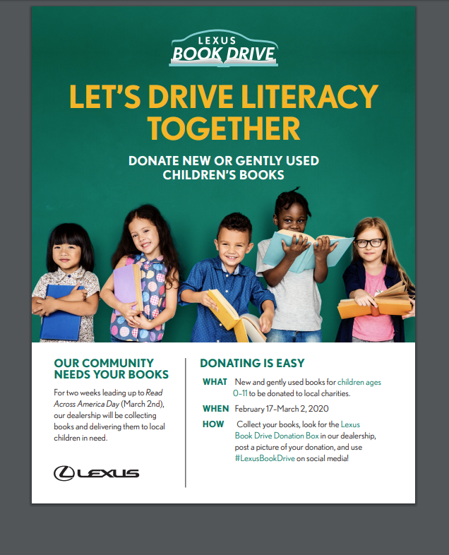 CSCElemAACPS's tweet photo. Thank you to Sheehy Lexus of Annapolis @Sheehy_Lexus for helping our Seagulls to SOAR! #LexusBookDrive https://t.co/YN3EnRkwnn
