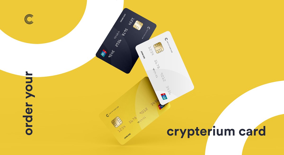 crypterium's tweet photo. #CrypteriumCard is finally available for all users🚀🚀🚀 That's right, we've reopened Card orders!

Order the Full Pack (virtual + plastic #CryptoCard) straight from the Crypterium Wallet and spend your #cryptocurrency seamlessly 🤑

Get it! 👉https://t.co/5qLGEeN3EL

#cryptonews https://t.co/a6lW9OJl3y