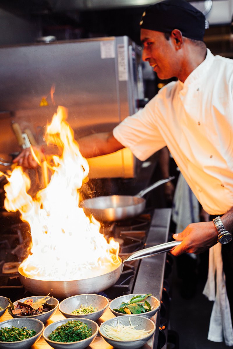 Mesmerising scenes in the Copper Chimney live kitchen… Relax and enjoy as our chefs create unrivaled dishes.
