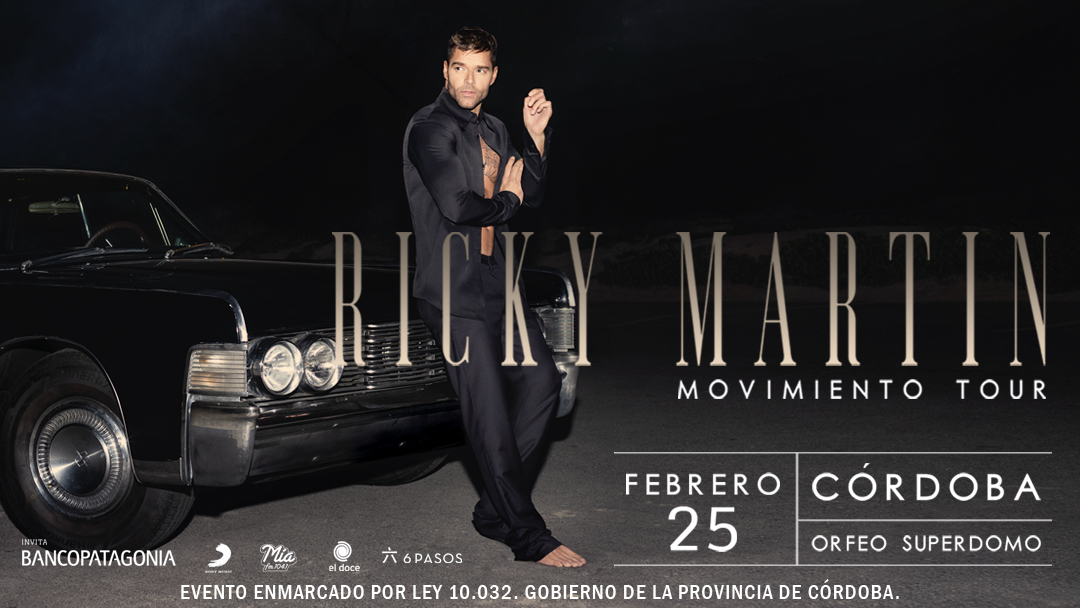En sólo 4 días arranca #MovimientoTour #Argentina
25 de febrero <a href="/ricky_martin/">Ricky Martin</a>  <a href="/OrfeoSuperdomo/">Orfeo Superdomo Cba</a> 
Últimas entradas disponibles!
Adquirilas en orfeosuperdomo.com/evento_rm.php y Tiendas Vesta de Alto Verde