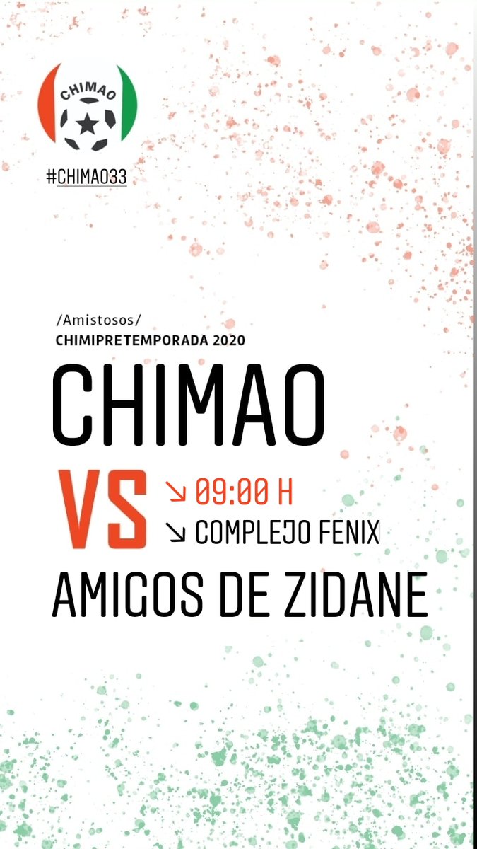 #chimipretemporada2020 
.
Mañana un nuevo amistoso. Lindo fobal frente a los amigos de <a href="/AdzUruguay/">Amigos de Zidane Uru</a>. En complejo fénix hora 9 se transpira fútbol. 
.
#CHIMAOficial #CHIMAO33 #LigaMVD