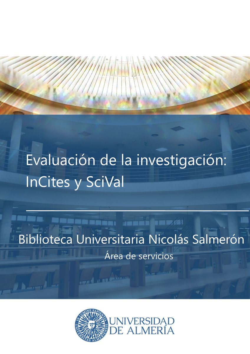 bibliotecaUAL's tweet photo. Evaluación de la investigación: InCites y SciVal. Hemos organizado tres seminarios para orientar al investigador en el uso de estas herramientas. Más información y horarios: https://t.co/mwfjWWhS0F #BUALinv https://t.co/co2RzqbwbE