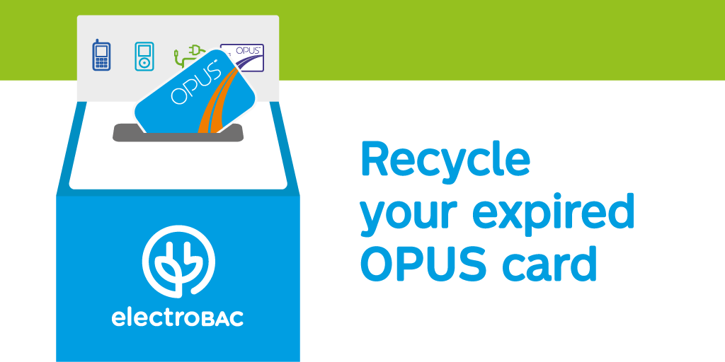 [Network info] ✅🚇♻️ You have an expired OPUS card? Drop it in one of the <a href="/Electrobac/">Electrobac</a> at the selected métro stations. You can even recycle your small electronic devices. The plastic and metal components will be reclaimed and reused. ⏩ ow.ly/PloP50ynAV3