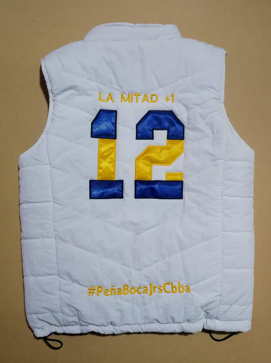 ConsBocaJrsCbba's tweet photo. 19💙⚓⭐05
Ya están listos los chalecos oficiales 2020 de la peña 💙💛💙.
Gracias Urbano JEANS, excelente trabajo, quedaron de 1️⃣2️⃣.
#PBJC #CbbaConBoca 🇸🇪🇧🇴 https://t.co/jqph7VmvDQ