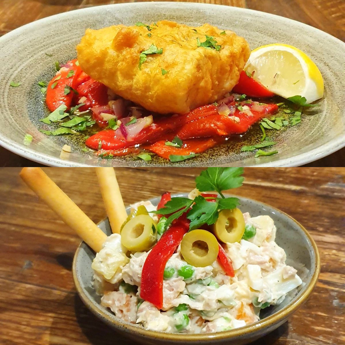 Our February Special dishes are proving to be a big hit with our guests this month. “Pavia” is a lovely fillet of lightly battered hake served on a bed of sweet piquillo peppers. “Ensaladilla Rusa” is a classic tapa which, when properly made with fresh vegetables and quality tuna