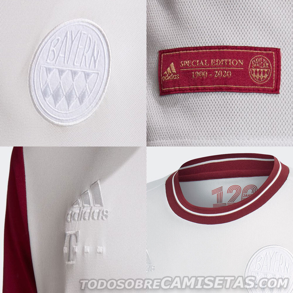 🚨🇩🇪 Fotos oficiales de la camiseta edición especial que Bayern Munich y adidas lanzarán en los próximos días por los 120 años del club.