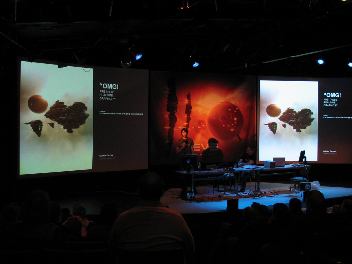 EveOnline's tweet photo. We're feeling a bit nostalgic and going through the archives we found these gems from the first EVE Fanfest's held in Reykjavik 2004 and 2005. The EVE Online festival has surely come a long way since then, all thanks to you! 😘🚀

#tweetfleet #EVEfanfest #FanfestFriday https://t.co/gmzKQgNFfi