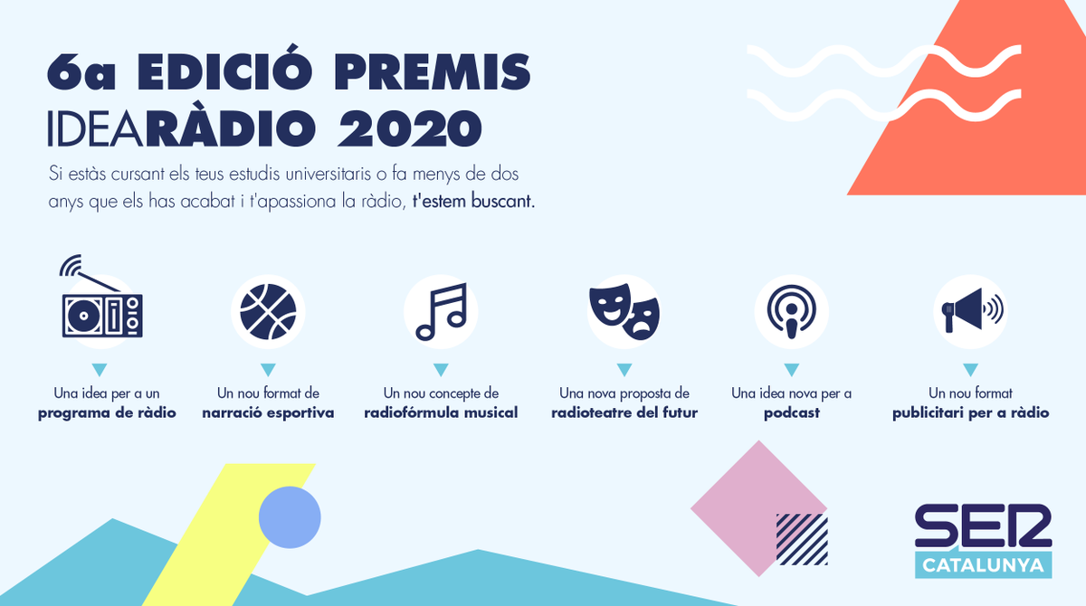 PremisIdeaRadio's tweet photo. 🤩 Tens una passió? T'agradaria compartir-la des dels micròfons de @SERCatalunya?🎙Et posem l'altaveu!
Presenta't als Premis #IdeaRàdio20 
▶ https://t.co/UzhTVVmB5r https://t.co/JCuApKsbgB