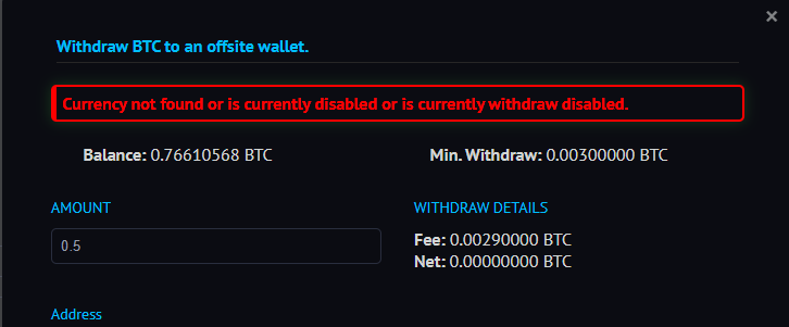 paritforex's tweet photo. @TradeSatoshi You tell us to withdraw, but BTC is withdraw disabled. https://t.co/qEROVJZi4e