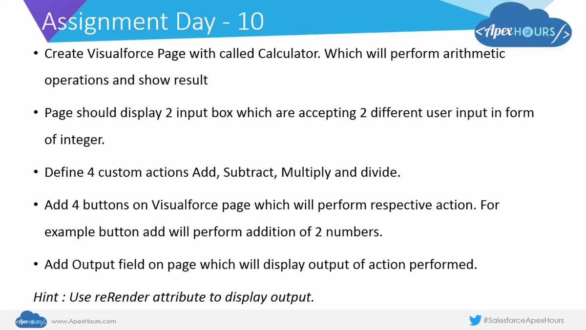 ApexHours's tweet image. DAY 10: Assignment is Ready

#ApexHoursDev