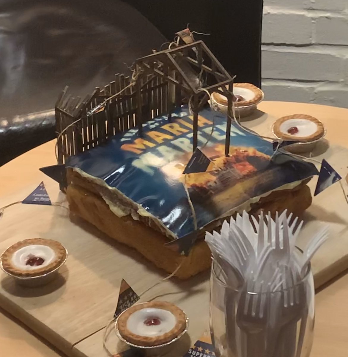 easternangles's tweet photo. Joyous opening day for #TheBalladOfMariaMarten at @NewWolsey yesterday; finished off with a rather impressive cake created by @MatthewLinley #ManOfManyTalents #MariasHome #Polstead #Suffolk #RedBarnMurder https://t.co/FVFqOaV08H