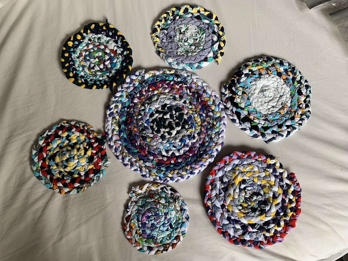 BogwoppitFee's tweet photo. Sewing these from the @Girlguiding “Plait-a-Mat” UMA for my Rainbows has kept me occupied while watching my kids swim train for the last few days! Each girl has their own little mat to enjoy rather than one big unit one. @Halifaxsclub #AllFinished #WhatWillIDoPoolsideNext https://t.co/1Kngh8FrEb